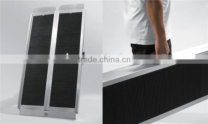 Convenient and Compact Folding Wheelchair Loading Vehicle Handicap Ramp for Home