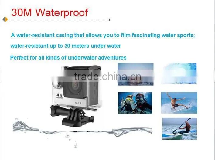 2.0 inch wifi remote 4 K action sport camera support 4096*2160p relosution