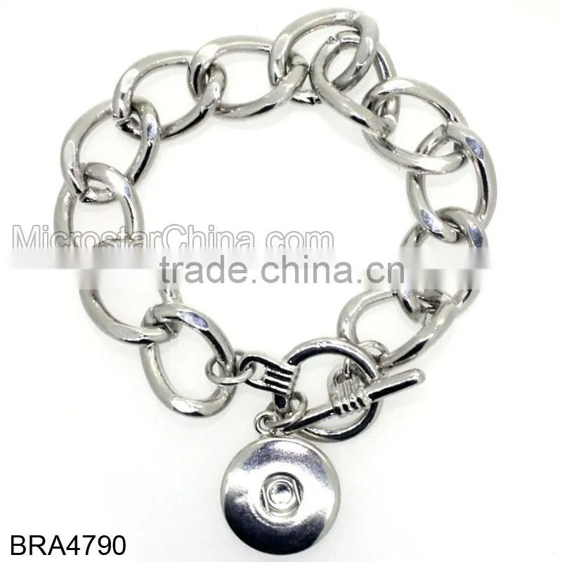 Hot New Products for 2015 Multichain Colorful Rope Custom Snap Button Bracelet