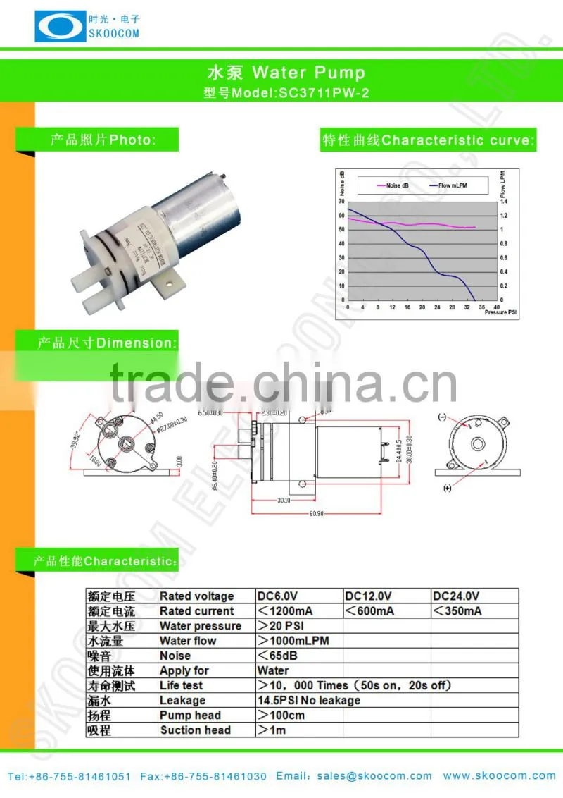 air cooler water pump, hydraulic pump ,dc mini water pump
