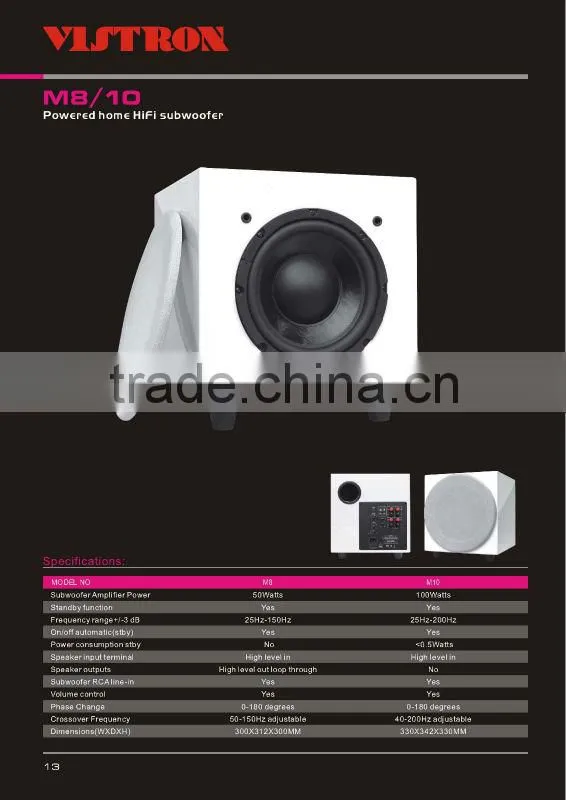 10" Power outdoor HiFi Subwoofer Speaker M10