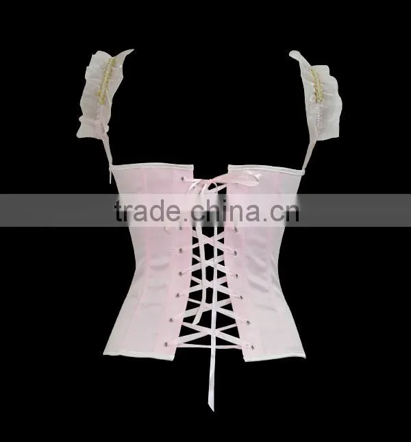 2015 Sexy Steel Boned Overbust Corset and bustiersTight Lacing Waist Trainer