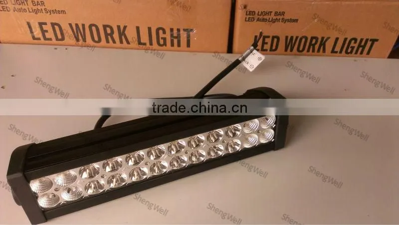 ShengWell Auto led light bar 13 inch 9-32v DC 72w IP67 Flood/Spot/Combo 72w Epistar led light bar
