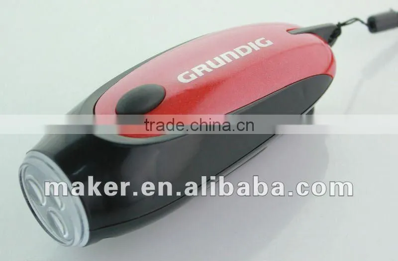 3 LED Dynamo Plastic Flashlight