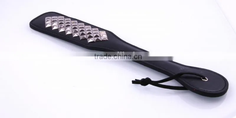 2015 fashion adult novelty toy sex products spanking rivet leather paddle