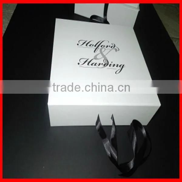 Black Magnetic Paper Collapsible Box For Gift