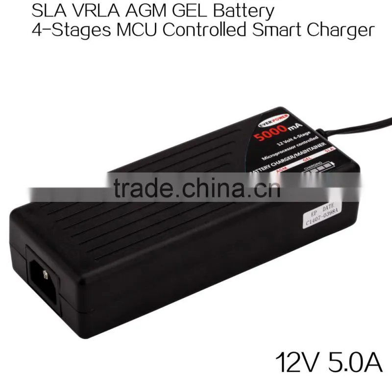 4-Stages SLA GEL AGM VRAL battery 12v automatic battery charger