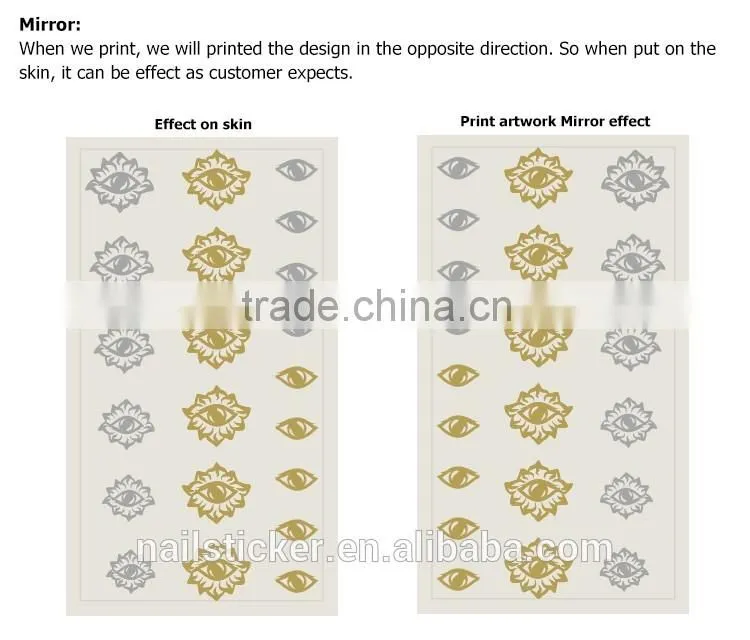 Custom hot sale wedding tattoo team bride gold silver tattoo stickers