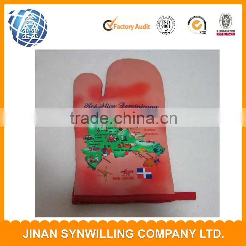 2015 hot sale 100% cotton kitchen glove/oven mitt for promotion