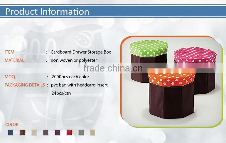 Non Woven Fabric Cardboard Drawer Storage Box