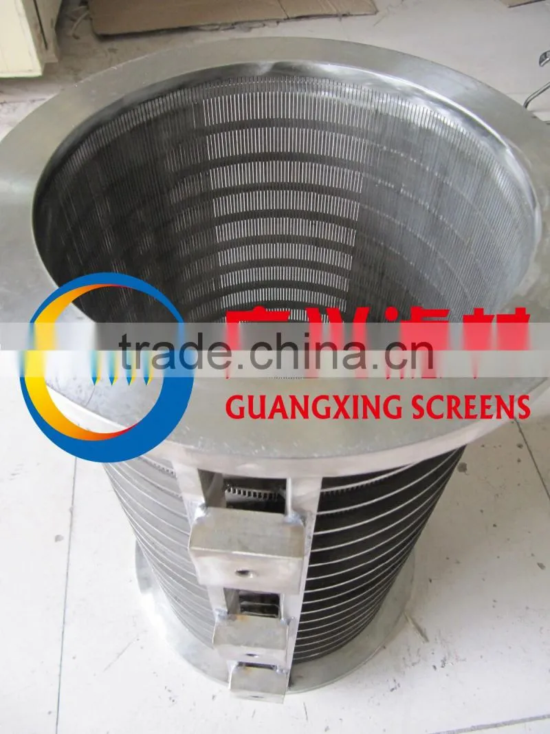 wedge wire drum rotary screen basket