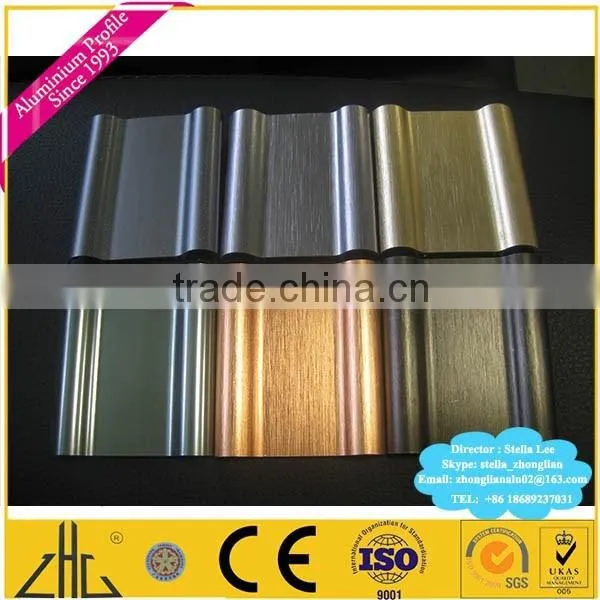 Wow!! Satin brushed anodized sliding door aluminum extrusion manufacturer/ sliding door wardrobe sliding door profile aluminum