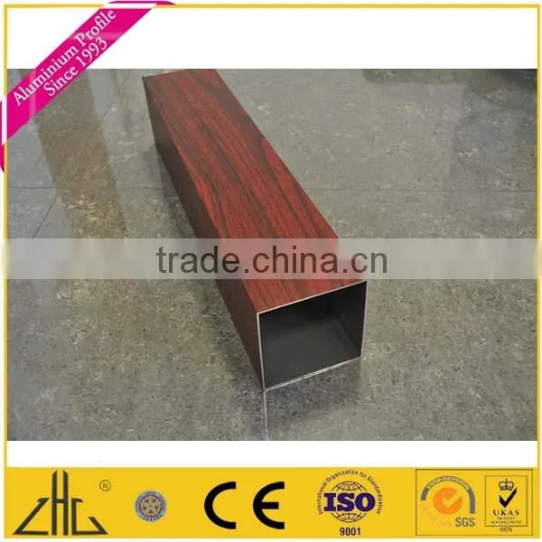 Wow!! 6063 T5 aluminium sliding railing for wardrobe, wood color aluminium profiles for ceilings, aluminum wood grain door frame