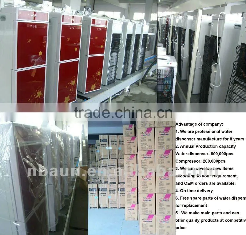 Vertical hot and cold water dispenser