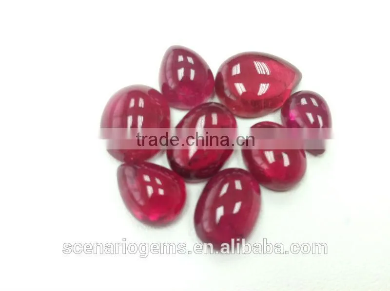 #AMZZ Natural Free Shaped Cab Loose Gemstone Rubellite Cabochons