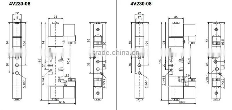 Airtac Type Pneumatic Solenoid Vave/Directional Control Valve 4V230 Amisco Coil