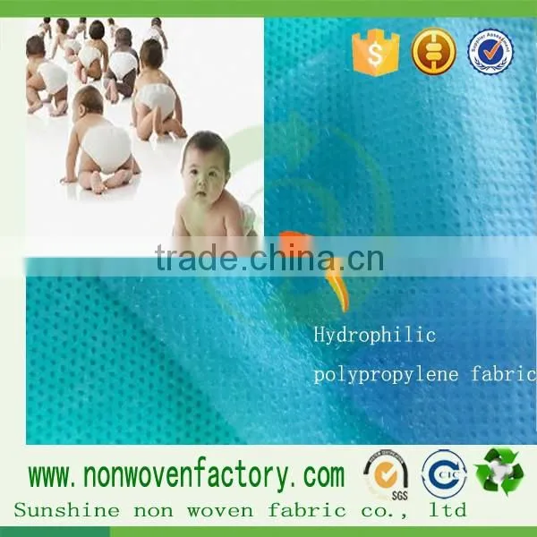 hydrophilic nonwoven polypropylene production, comfortable soft, the most suitable material for diaperspoly100% of propylene