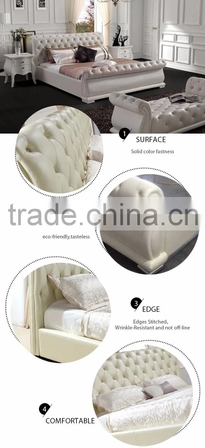 Modern Furniture Design hotel leather double bed design furniture