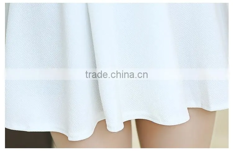Pure color sleeveless dresses