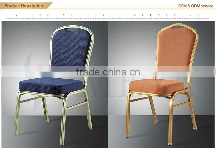 High quality hotel furniture elegant wholesale steel stackable banquet chairs