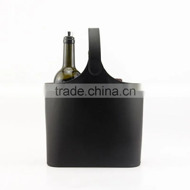 2 bottle PU leather wine bag