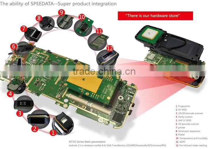 handheld long range mobile rfid reader data collector with laser barcode scanner