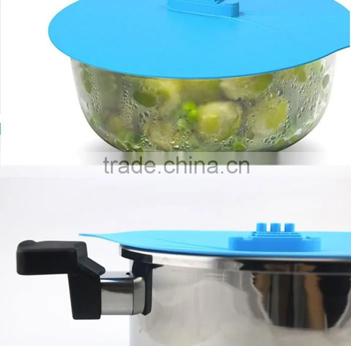 Cooking Tool Silicone Pan Lid Boil Over Spill Stopper Pot Lid