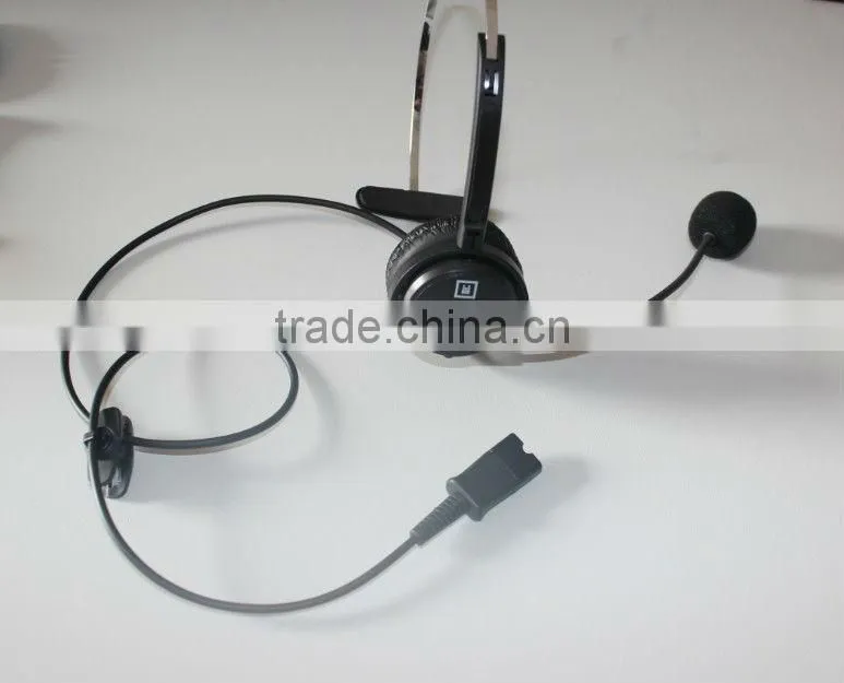 Professional noise cancelling call center headset with QD optional