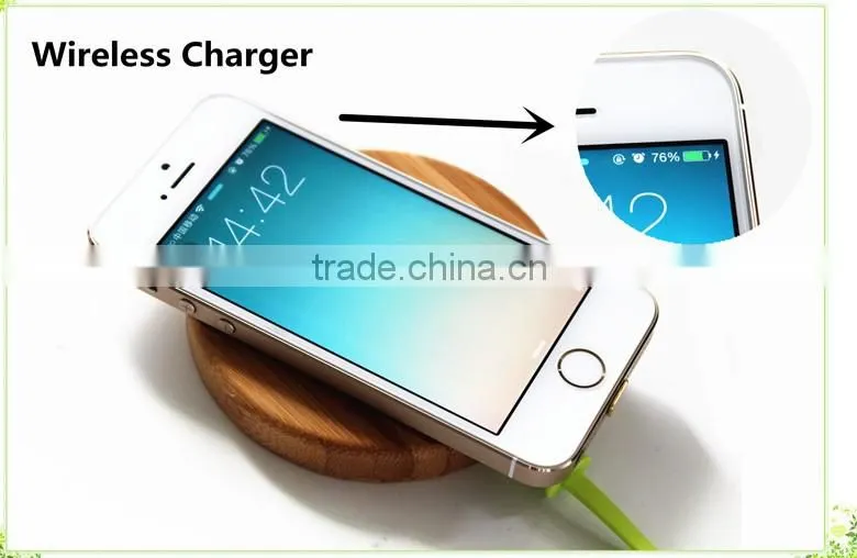 High Quality Bamboo Wood Fanasy Wireless Charger for Samsung S6 Wireless Charger