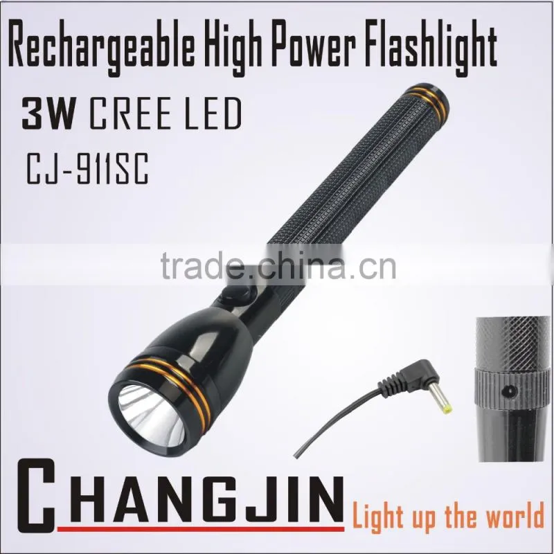 Wholesale 2016 Best Selling Rechargeable Torch Flashlight Aluminum Alloy Led light