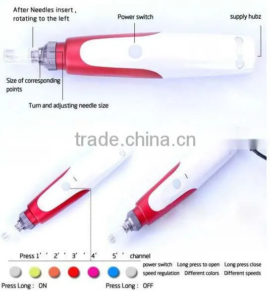 2015 Hot sale powerful derma pen for sale with 5 color