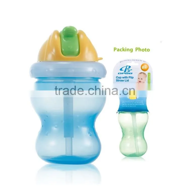 Unique pp children water bottle with silicone straw handle free whoselase