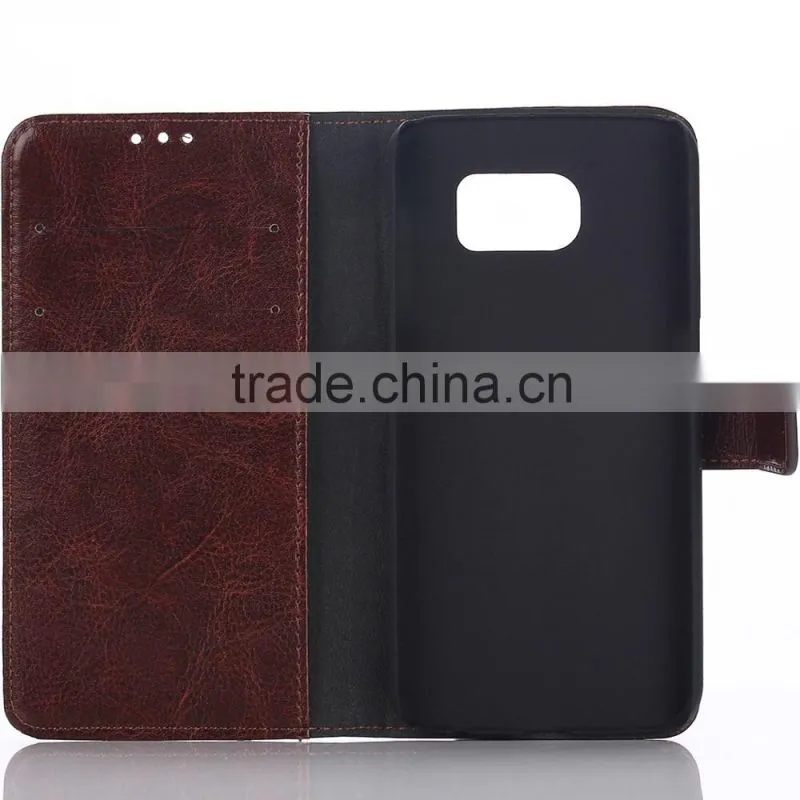 For Samsung Galaxy S6 Wallet Case Pu leather case with Card Slots and Cash Compartment Flip Cover with Kickstand Feature