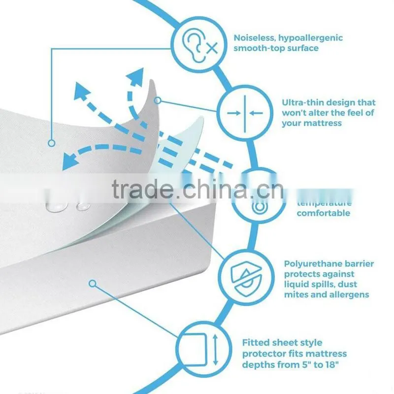 2016 New Style Super King Mattress Protector/Waterproof Microfiber Mattress Cover