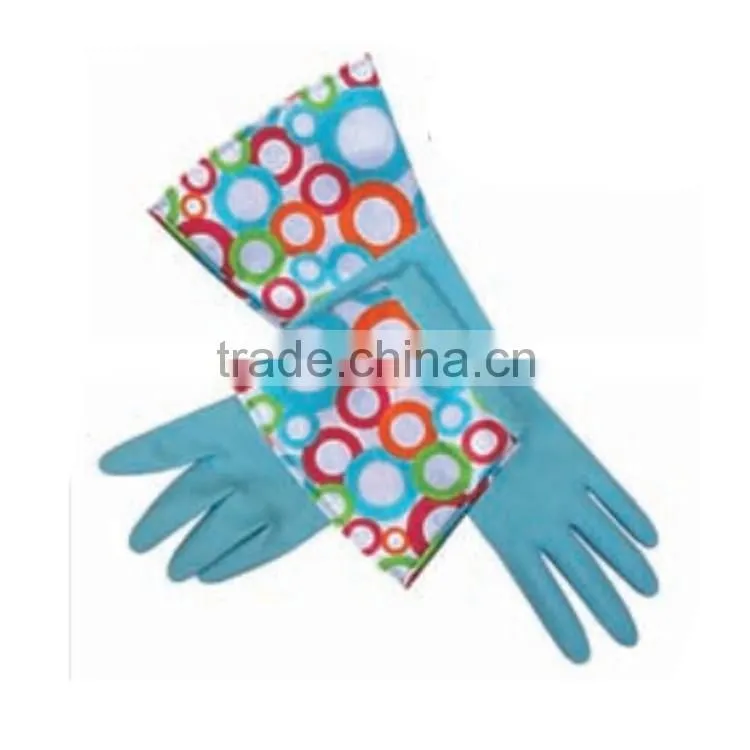 long cuff food grade latex kitchen gloves with Malaysia price