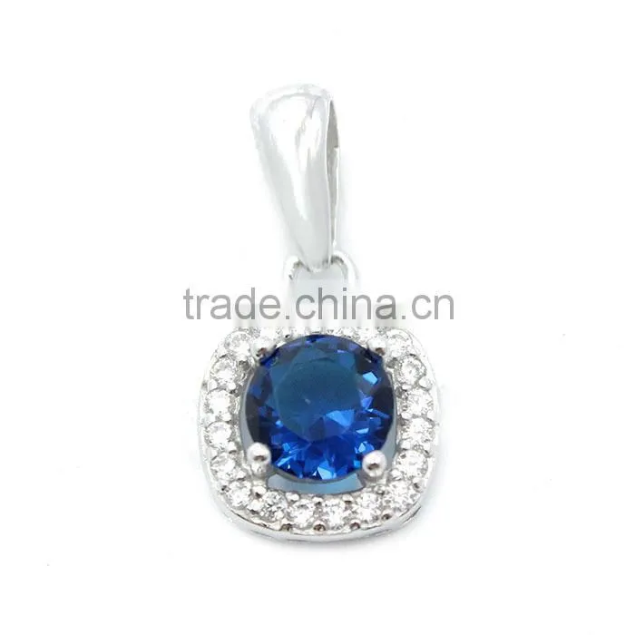 2014 fashion 925 sterling silver gemstone pendant