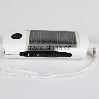 solar rechargeable led flashlight with radio