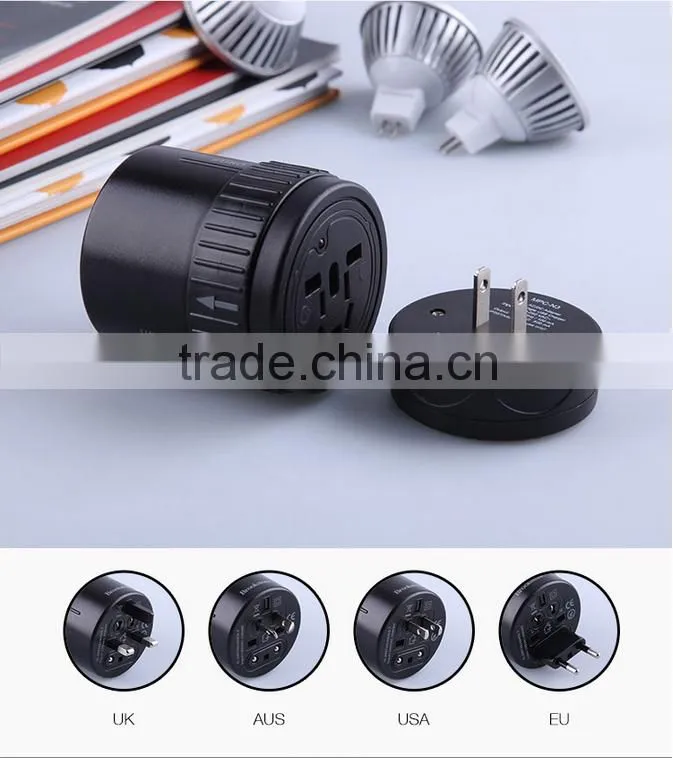 20116Kantravel patent universal travel adapter usb charger with case