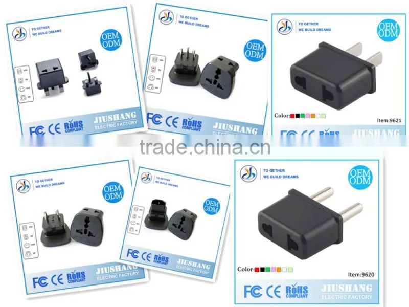 Travel Adapter Plug EU Male to UK Female 3 to 2 pin Socket