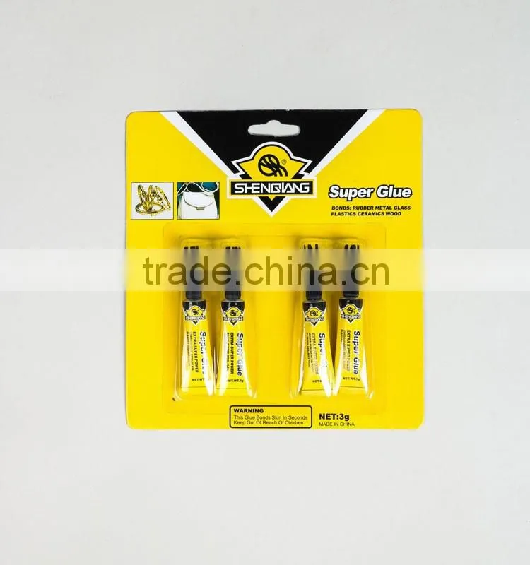 Super glue in aluminium tube 1.5g,4pc Cyanoacrylate adhesive in aluminium tube 3g