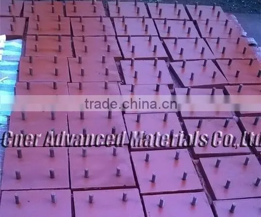 Rubber ceramic liners (size:500x500x20 mm)