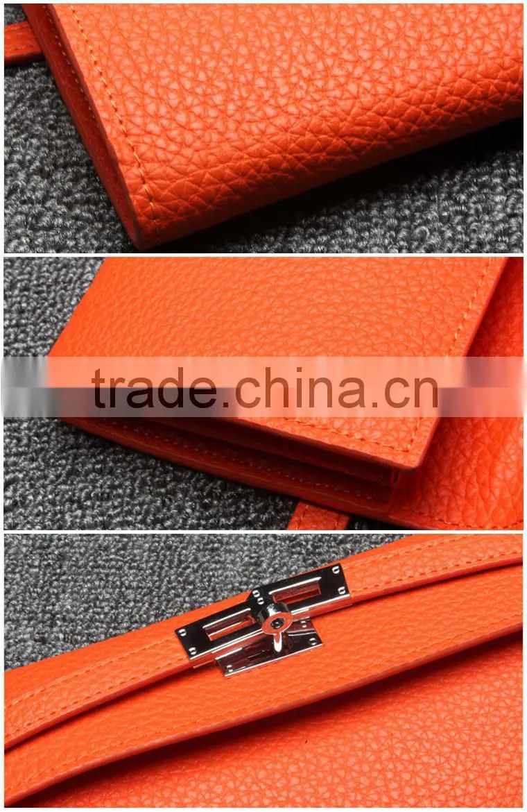 Cheap Genuine cow leather wallet women's Long Wallet