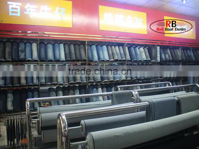 9oz Blue Color Slub 98% Cotton Stretch Denim Fabric For Wholesale