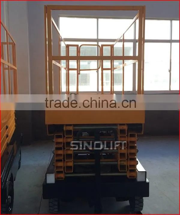 Sinolift SJY(I) Mobile Scissor Lift Platform for Manual Moving and Electric Lifting