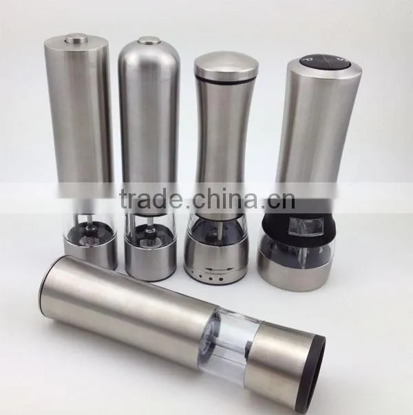 classical stainless steel electric pepper mill