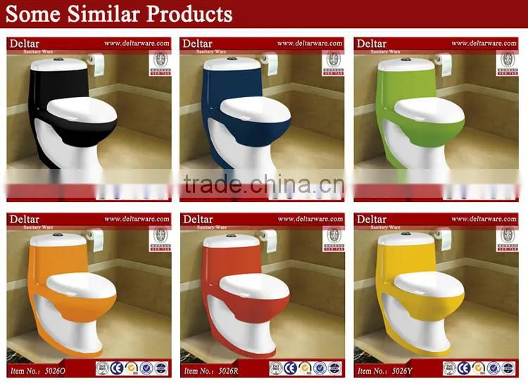 luxury bathroom design sanitary ware wc, green color toilet, washdown color toilet