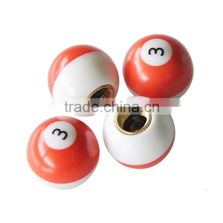 Hot sale nice performance anti dust billiards no 3 car tire valve cap
