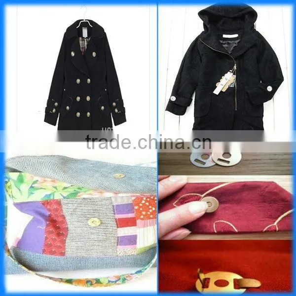 best selling machine made anti-brass classical round hit the nail magnetic button for bags and clothes