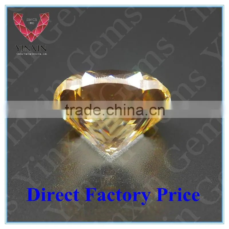 Golden Yellow Cushion Cut CZ /Man-made 10x10mm CZ for Fashion Jewelry