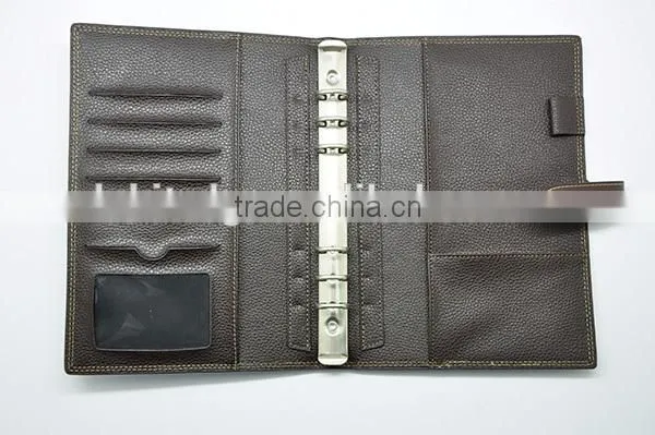 6-ring leatherette folder produced by Lekit